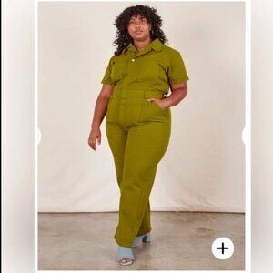 Big Bud Press Olive Green Short Sleeve Jumpsuit